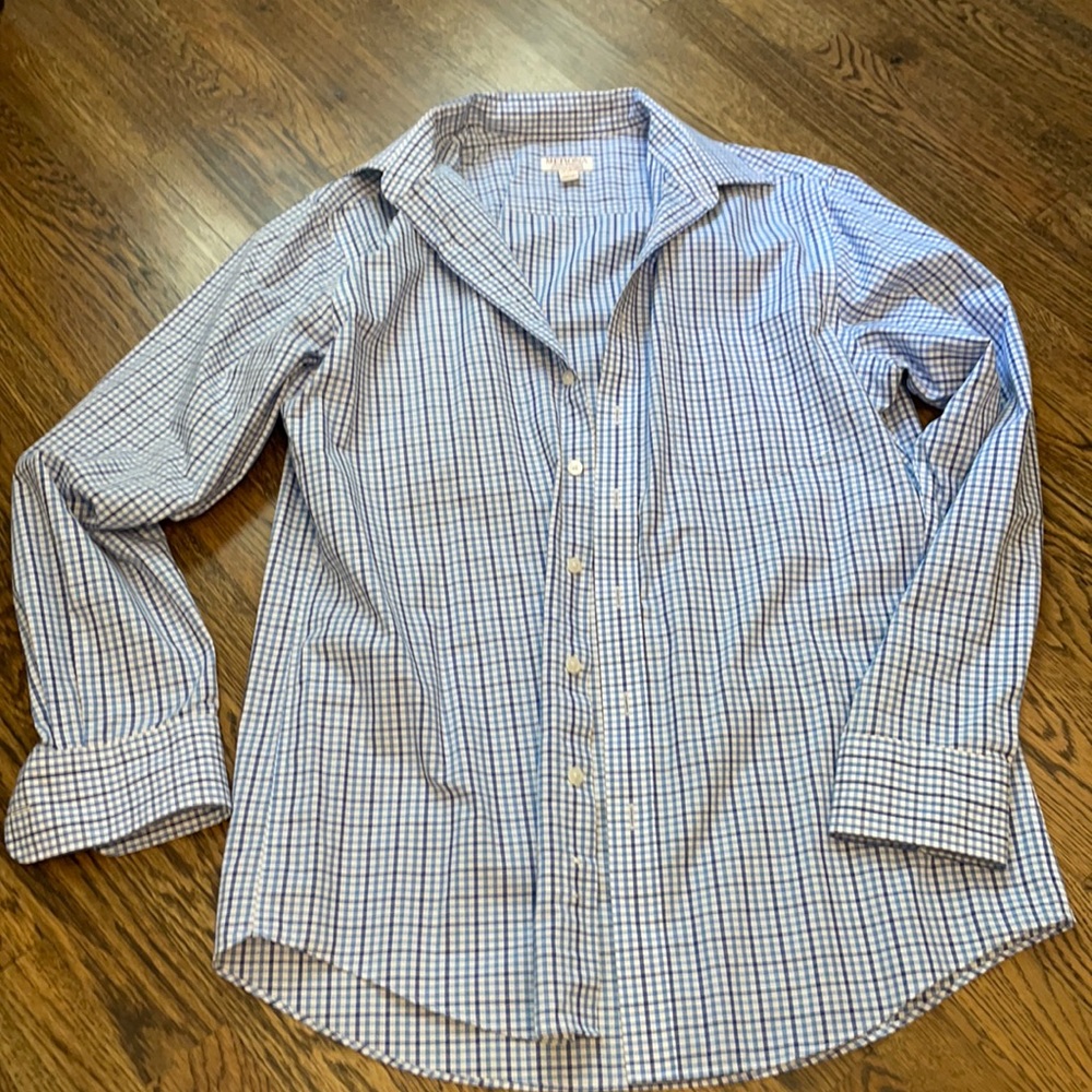 Merona blue checkered shirt
